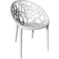 Gartenstuhl Kunststoff Stapelstuhl Bistrostuhl Küchenstuhl Stuhl Stapelbar, Weiß, 1 St. von TRISENS