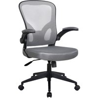 Trisens - Bürostuhl Ergonomisch Drehstuhl Schreibtischstuhl Mesh Netzstoff office Stuhl, Schwarz / Grau ohne Kopfstütze von TRISENS