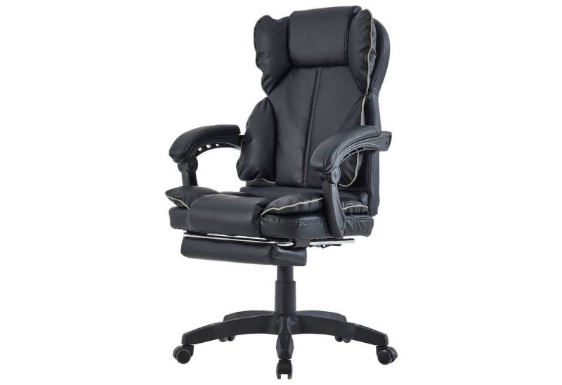 TRISENS Chefsessel Rafael Bürostuhl Home Office Chair Lederoptik-Design Fußstütze (1 Stück) von TRISENS