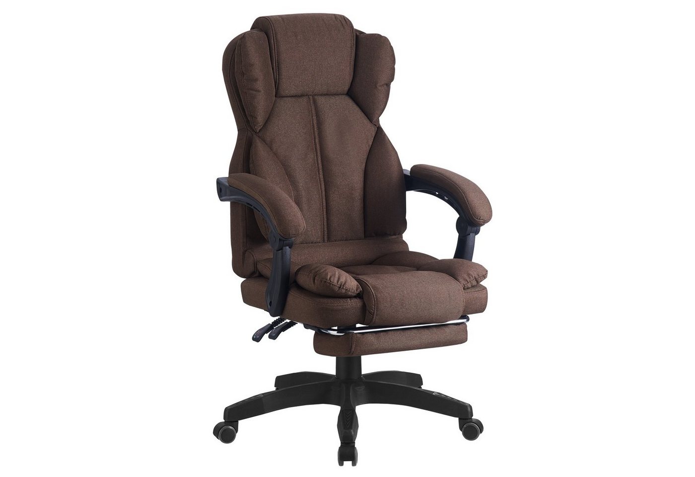 TRISENS Chefsessel Ares (einzeln), Bürostuhl mit flexiblen Armlehnen Home Office Chair in Stoff-Design von TRISENS