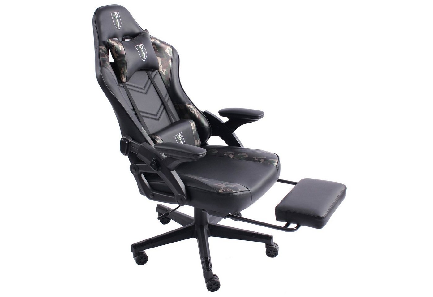 TRISENS Chefsessel Armando (1 Stück), Bürostuhl Gaming Chair Chefsessel PC-Stuhl Fußstütze Racing-Design von TRISENS