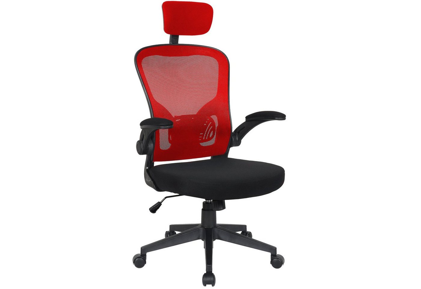 TRISENS Chefsessel Harry (1 Stück), Bürostuhl mit hochgeklappten Armlehnen Home Office Chair in Mesh-Optik von TRISENS