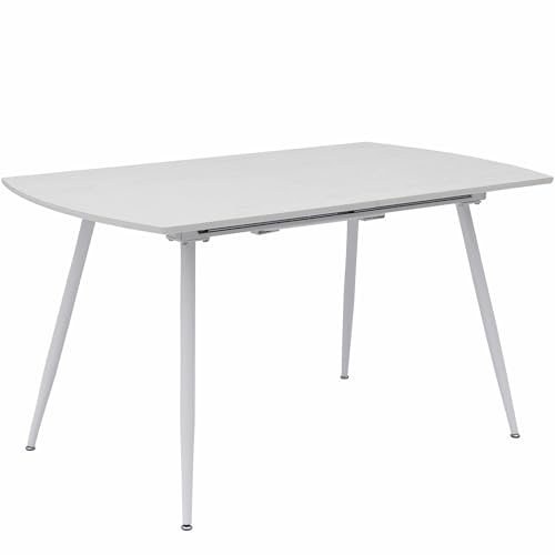 TRISENS Esstisch Sabina ausziehbar 140-180 x 80 cm 6-10 Personen Küchentisch mit Metallgestell für Küche, Esszimmer Holz Optik, Farbe:Weiß TRISENS Esstisch Sabina ausziehbar 140-180 x 80 cm 6-10 Personen Küchentisch mit Metallgestell für Küche, Esszimmer Holz Optik, Farbe:Weiß von TRISENS