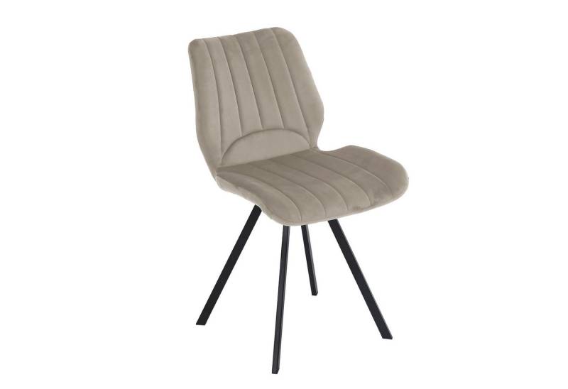 TRISENS Esszimmerstuhl Chloe (1er, 2er, 3er oder 4er Set, 1 St), Essstuhl mit der gepolsterten Sitzfläche Küchenstuhl in Samt-Optik von TRISENS