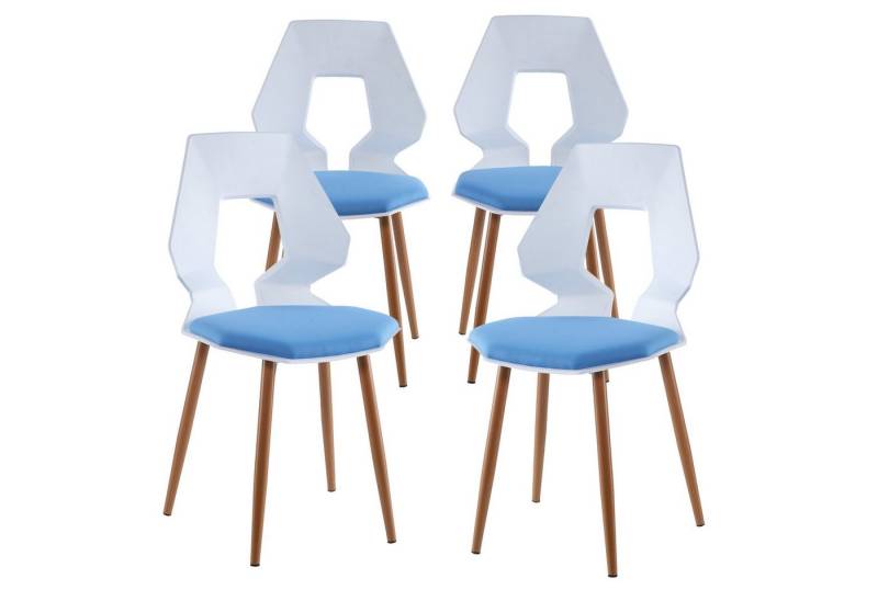 TRISENS Esszimmerstuhl Dorian (2er oder 4er Set, 4 St), Essstuhl aus stabiler Hartplastik Küchenstuhl in futuristischer Optik von TRISENS