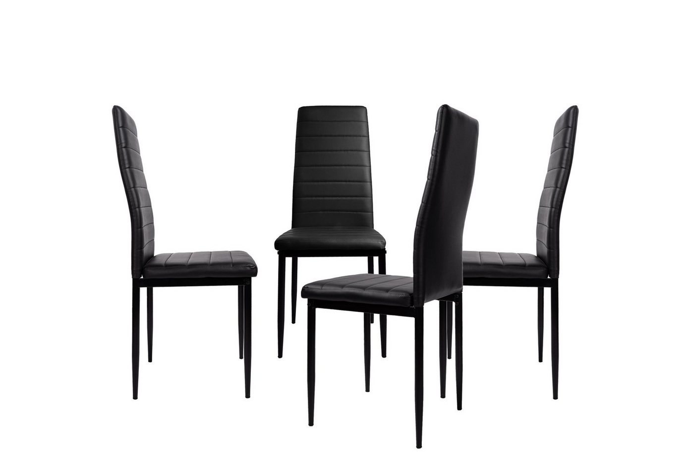 TRISENS Esszimmerstuhl Gabi (2, 4, 6 Stühle nach der Wahl, 4 St), Küchenstuhl mit abgestepptem Bezug in Lederoptik mit Metallbeinen von TRISENS