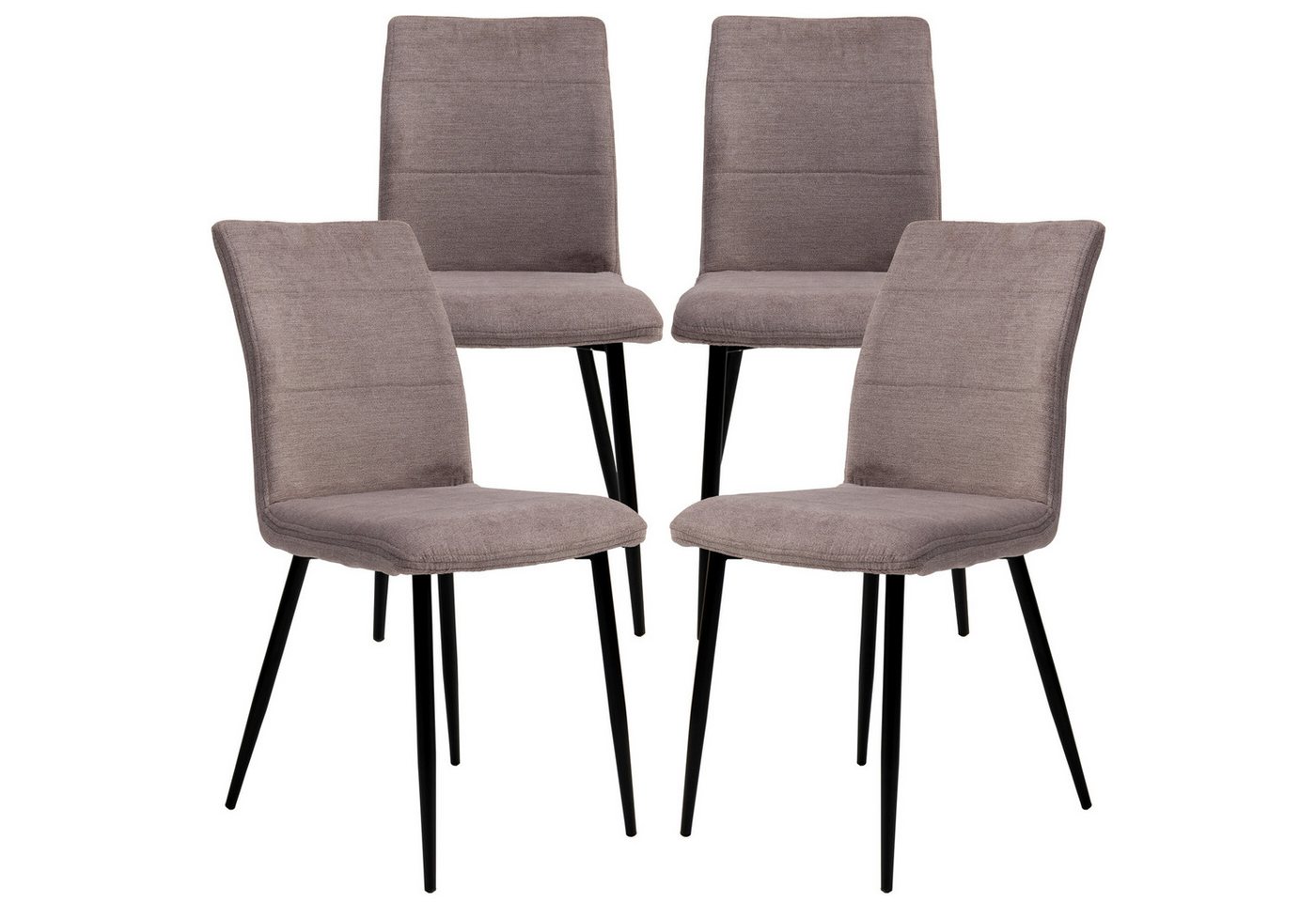 TRISENS Esszimmerstuhl Polsterstuhl Mora (einzeln oder im 2er, 3er, 4er Set, 4 St), gepolsterte Essstühle mit Stoffbezug in 4 trendigen Farbvarianten von TRISENS