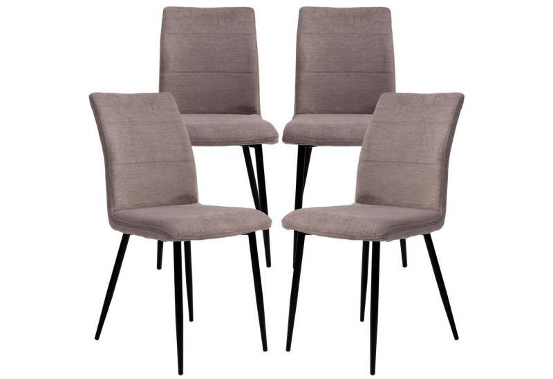 TRISENS Esszimmerstuhl Polsterstuhl Mora (einzeln oder im 2er, 3er, 4er Set, 4 St), gepolsterte Essstühle mit Stoffbezug in 4 trendigen Farbvarianten von TRISENS