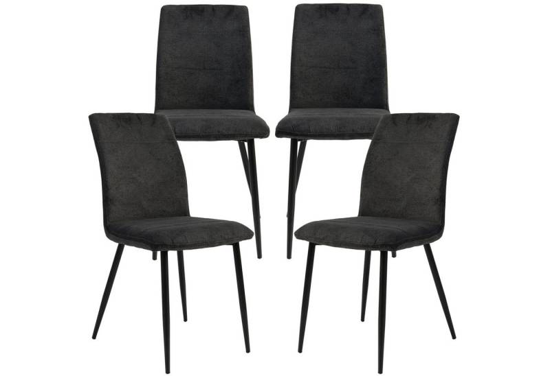 TRISENS Esszimmerstuhl Polsterstuhl Mora (einzeln oder im 2er, 3er, 4er Set, 4 St), gepolsterte Essstühle mit Stoffbezug in 4 trendigen Farbvarianten von TRISENS