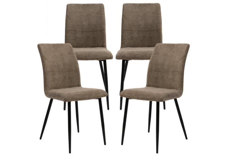 TRISENS Esszimmerstuhl Polsterstuhl Mora (einzeln oder im 2er, 3er, 4er Set, 4 St), gepolsterte Essstühle mit Stoffbezug in 4 trendigen Farbvarianten von TRISENS