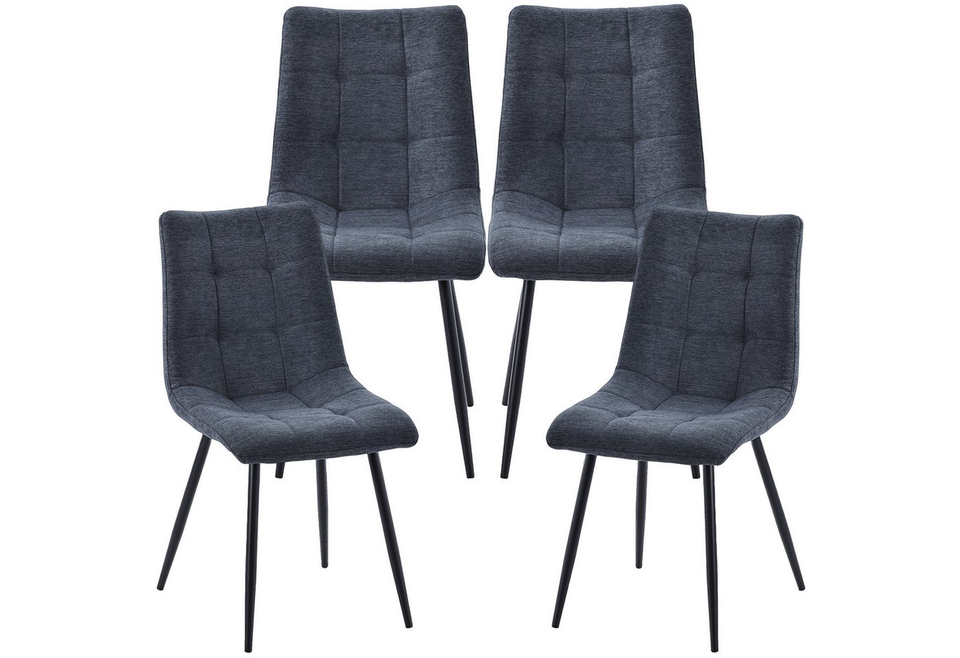 TRISENS Esszimmerstuhl Selina (1er Set, 2er Set, 3er Set oder 4er Set, 4 St, 4 St), Essstuhl in moderner Stoffoptik in 5 trendigen Farbvarianten von TRISENS