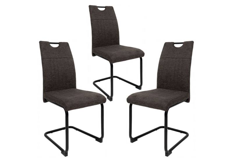 TRISENS Freischwinger Marcello (Stück, 3 St), Schwingstuhl mit robustem Metallgestell in Stoff-Optik von TRISENS