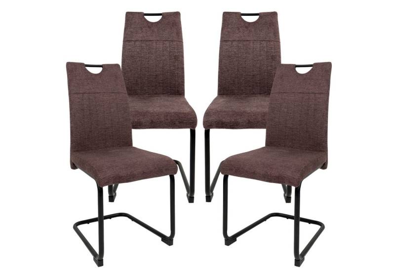 TRISENS Freischwinger Marcello (Stück, 4 St), Schwingstuhl mit robustem Metallgestell in Stoff-Optik von TRISENS