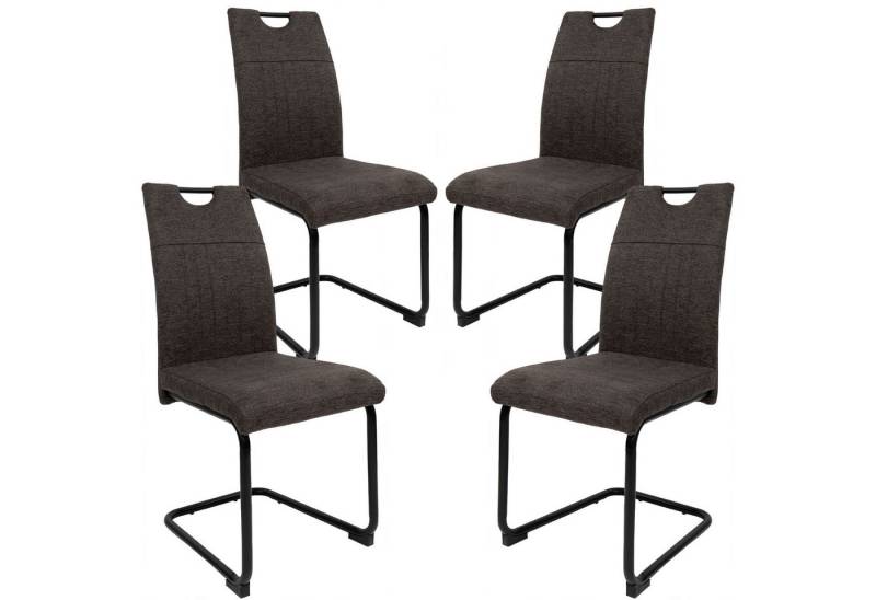 TRISENS Freischwinger Marcello (Stück, 4 St), Schwingstuhl mit robustem Metallgestell in Stoff-Optik von TRISENS