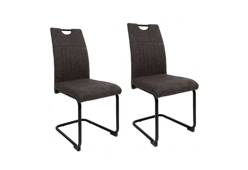 TRISENS Freischwinger Marcello (einzeln oder im 2er, 3er, 4er Set, 2 St), Schwingstuhl mit robustem Metallgestell in Stoff-Optik von TRISENS