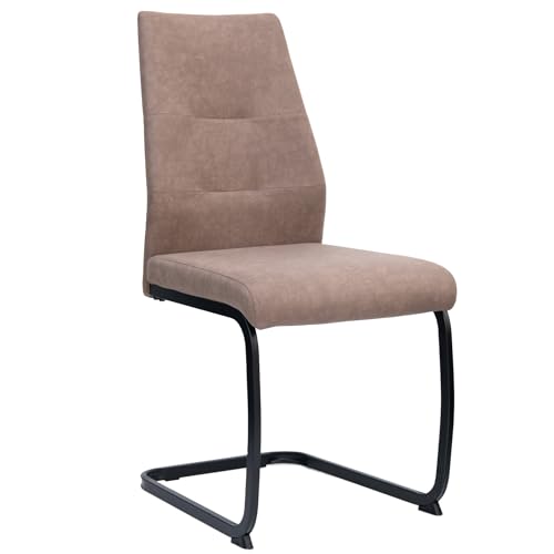 TRISENS Moderne Esszimmerstühle in Lederoptik - gepolsterte Esstischstühle mit robustem Metallgestell - Pflegeleichte Schwingstühle mit atmungsaktiver Oberfläche, Farbe:Taupe, Menge:1 St. TRISENS Moderne Esszimmerstühle in Lederoptik - gepolsterte Esstischstühle mit robustem Metallgestell - Pflegeleichte Schwingstühle mit atmungsaktiver Oberfläche, Farbe:Taupe, Menge:1 St. von TRISENS