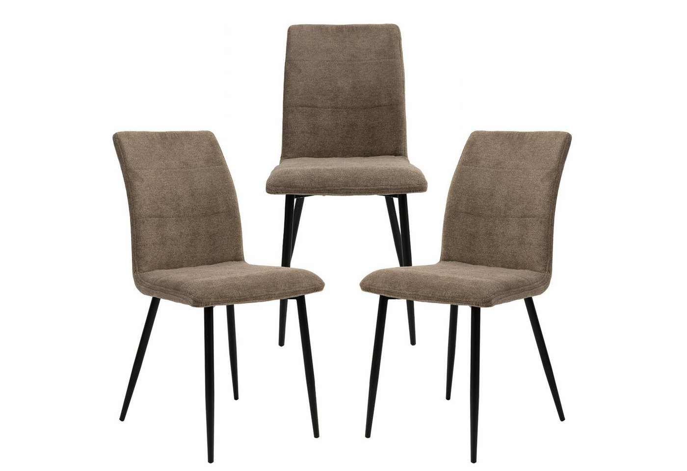 TRISENS Polsterstuhl Mora (einzeln oder im 2er, 3er, 4er Set, 3 St), gepolsterte Essstühle mit Stoffbezug in 4 trendigen Farbvarianten von TRISENS
