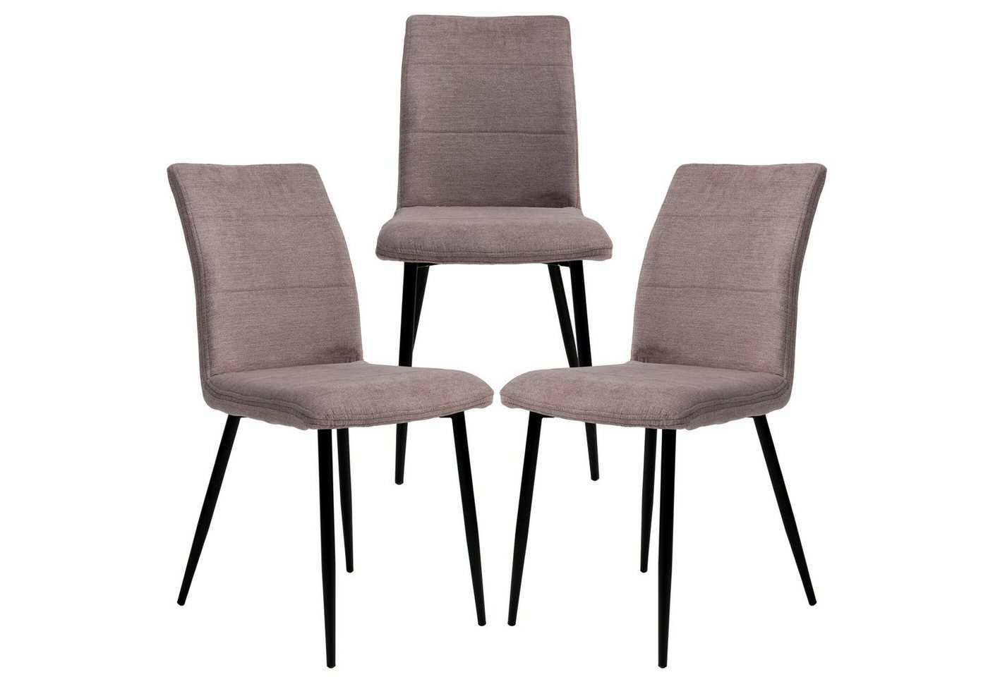 TRISENS Polsterstuhl Mora (einzeln oder im 2er, 3er, 4er Set, 3 St), gepolsterte Essstühle mit Stoffbezug in 4 trendigen Farbvarianten von TRISENS