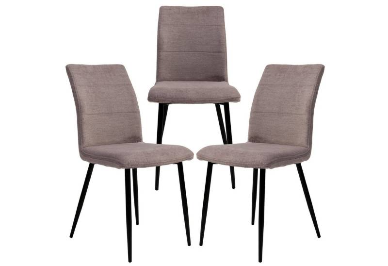 TRISENS Polsterstuhl Mora (einzeln oder im 2er, 3er, 4er Set, 3 St), gepolsterte Essstühle mit Stoffbezug in 4 trendigen Farbvarianten von TRISENS
