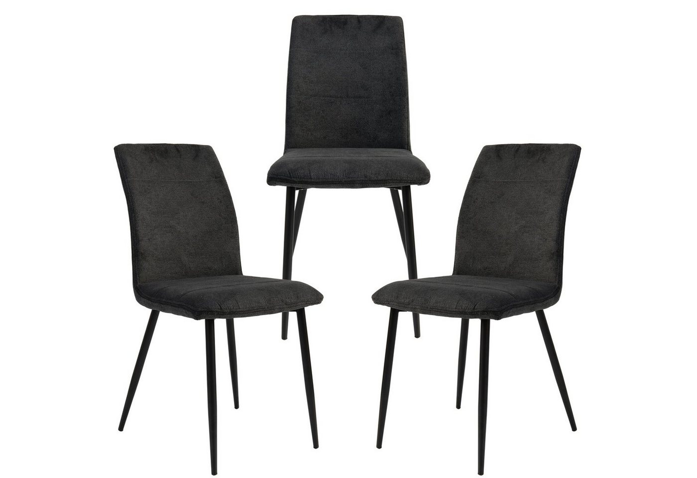TRISENS Polsterstuhl Mora (einzeln oder im 2er, 3er, 4er Set, 3 St), gepolsterte Essstühle mit Stoffbezug in 4 trendigen Farbvarianten von TRISENS