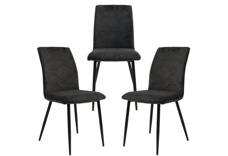 TRISENS Polsterstuhl Mora (einzeln oder im 2er, 3er, 4er Set, 3 St), gepolsterte Essstühle mit Stoffbezug in 4 trendigen Farbvarianten von TRISENS