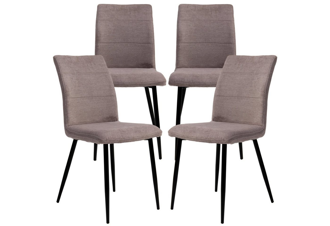 TRISENS Polsterstuhl Mora (einzeln oder im 2er, 3er, 4er Set, 4 St), gepolsterte Essstühle mit Stoffbezug in 4 trendigen Farbvarianten von TRISENS