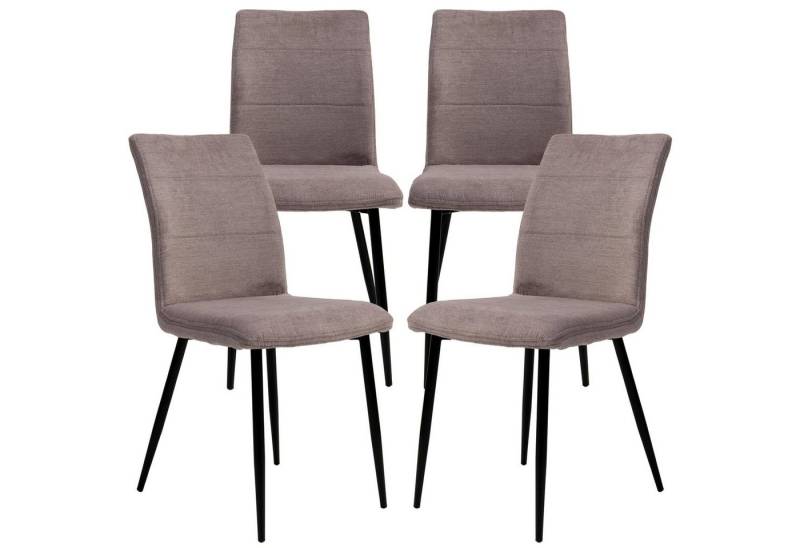 TRISENS Polsterstuhl Mora (einzeln oder im 2er, 3er, 4er Set, 4 St), gepolsterte Essstühle mit Stoffbezug in 4 trendigen Farbvarianten von TRISENS