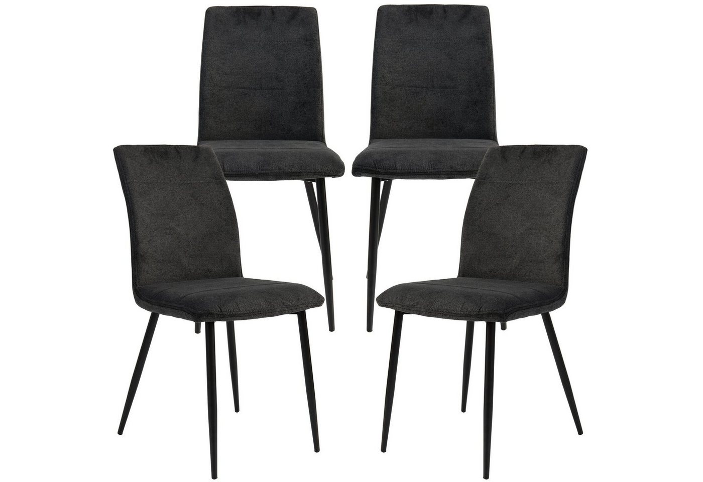 TRISENS Polsterstuhl Mora (einzeln oder im 2er, 3er, 4er Set, 4 St), gepolsterte Essstühle mit Stoffbezug in 4 trendigen Farbvarianten von TRISENS