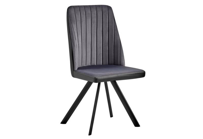 TRISENS Polsterstuhl Penelopa (1, 2, 3 oder 4 Stühle, 1 St), Essstuhl mit stabilem Metallgestell Küchenstuhl in edler Velvetoptik von TRISENS