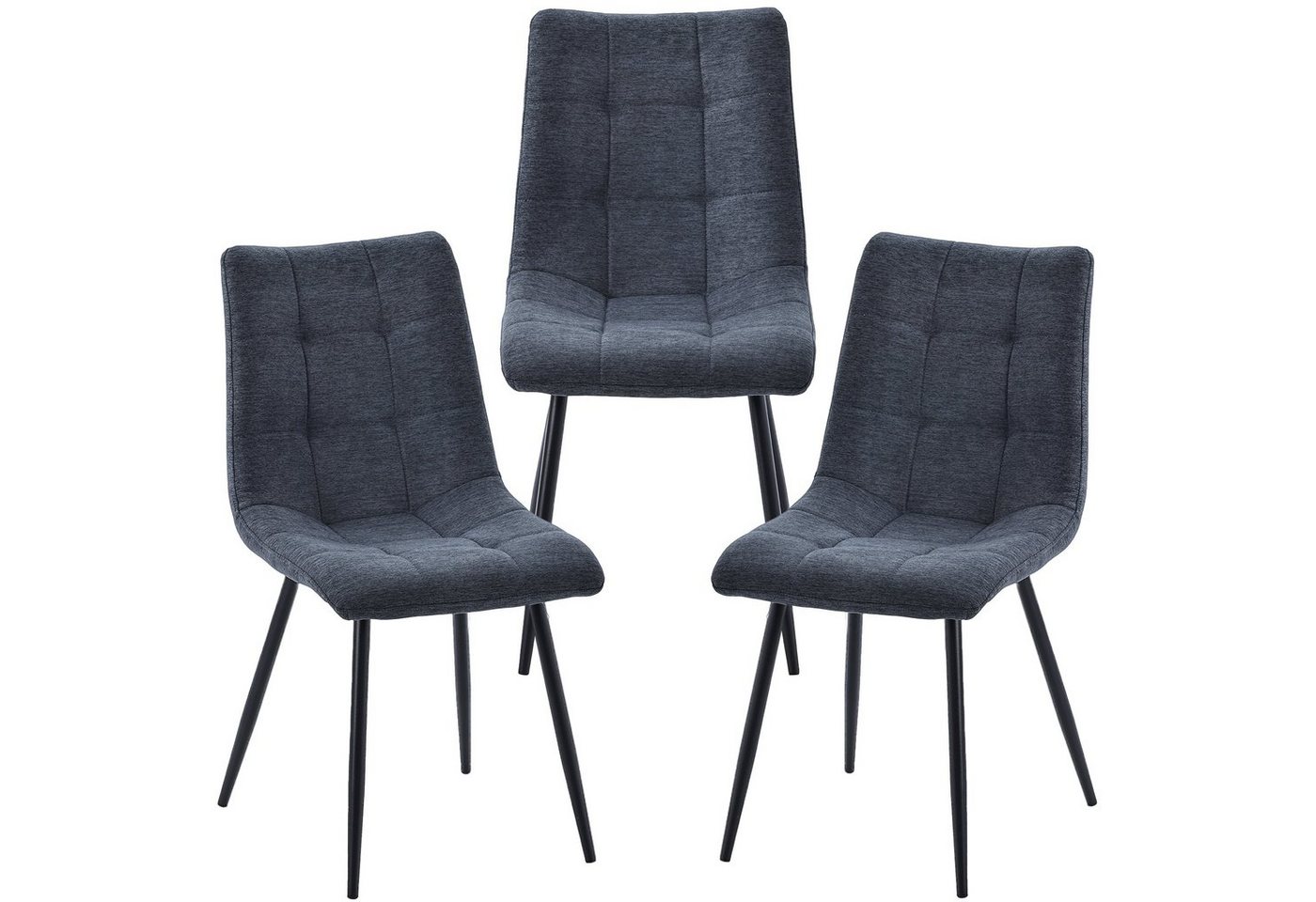 TRISENS Polsterstuhl Selina (1er Set, 2er Set, 3er Set oder 4er Set, 3 St), Essstuhl in moderner Stoffoptik in 5 trendigen Farbvarianten von TRISENS