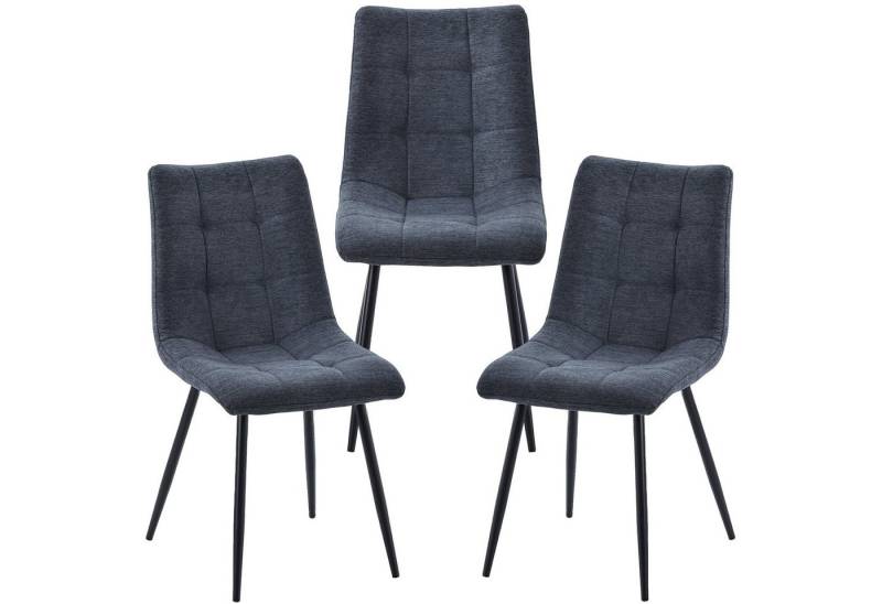 TRISENS Polsterstuhl Selina (1er Set, 2er Set, 3er Set oder 4er Set, 3 St), Essstuhl in moderner Stoffoptik in 5 trendigen Farbvarianten von TRISENS