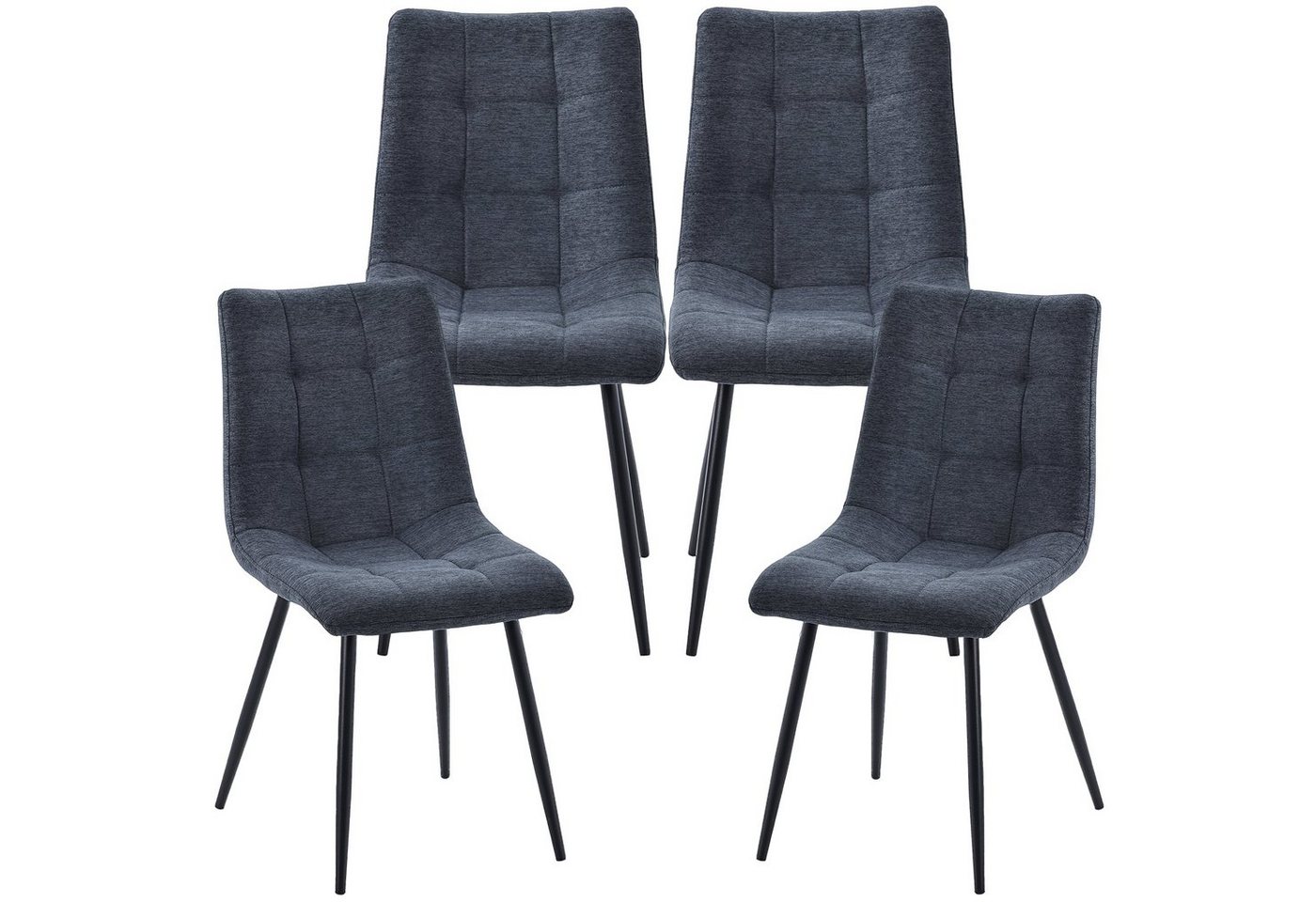 TRISENS Polsterstuhl Selina (1er Set, 2er Set, 3er Set oder 4er Set, 4 St), Essstuhl in moderner Stoffoptik in 5 trendigen Farbvarianten von TRISENS