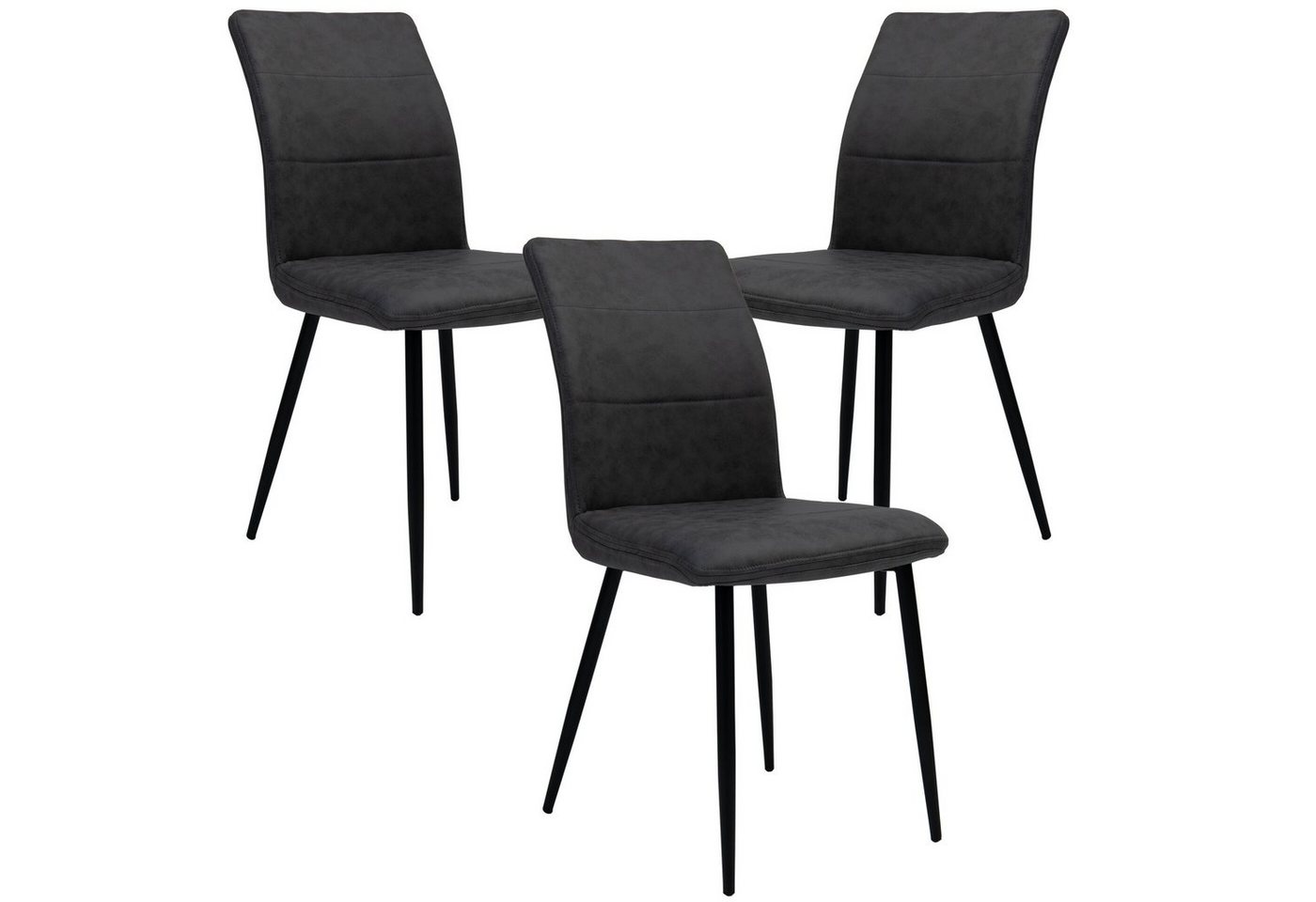 TRISENS Polsterstuhl Teona (einzeln oder im 2er, 3er, 4er Set, 3 St), gepolsterte Essstühle in Lederoptik in 3 trendigen Farbvarianten von TRISENS