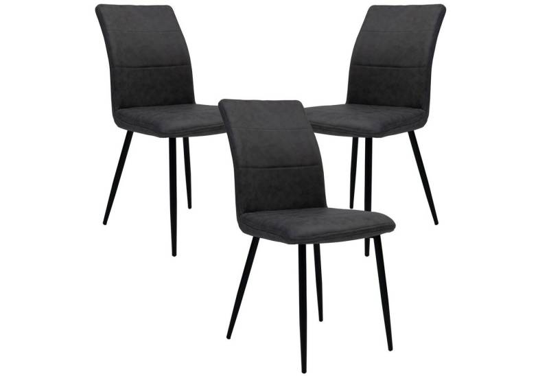TRISENS Polsterstuhl Teona (einzeln oder im 2er, 3er, 4er Set, 3 St), gepolsterte Essstühle in Lederoptik in 3 trendigen Farbvarianten von TRISENS