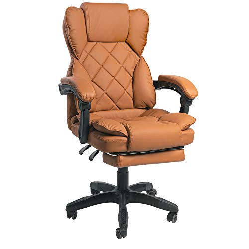 TRISENS Schreibtischstuhl Design Bürostuhl TV Bürosessel Chefsessel Relax & Home Office, Farbe:Braun von TRISENS