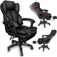 Trisens - Chefsessel Bürostuhl Gamingstuhl Schreibtischstuhl Racing Chair mit Fußstütze von TRISENS