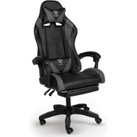 Trisens - Gaming Stuhl Home Office Chair Racing Chefsessel Bürostuhl Sportsitz Büro Stuhl, Schwarz/Grau von TRISENS