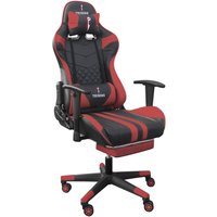 Trisens - Gaming Stuhl im Racing Design in Lederoptik Bürostuhl mit flexiblen Armlehnen ergonomischer Schreibtischstuhl mit verstellbarem von TRISENS