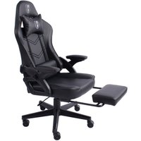 Trisens - Gaming Stuhl im modernen Racing-Design mit ausziehbarer Fußstütze Gaming Chair mit verstellbaren Design Armlehnen ergonomischer von TRISENS