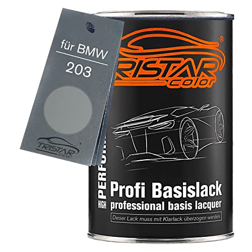 TRISTARcolor Autolack Dose spritzfertig für BMW 203 Lachssilber Metallic Basislack 1,0 Liter 1000ml von TRISTARcolor