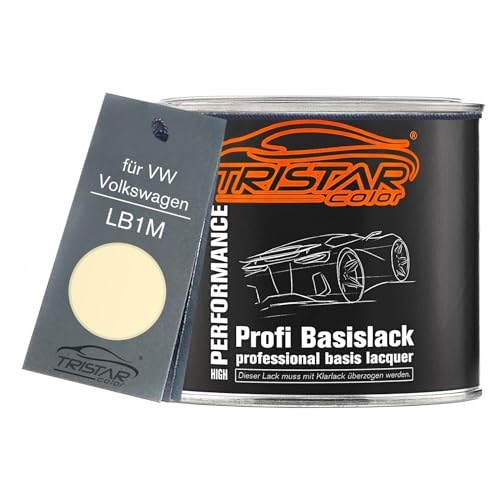 TRISTARcolor Autolack Dose spritzfertig für VW/Volkswagen LB1M Harvest Moon Beige/Harvestmoonbeige Basislack 0,5L von TRISTARcolor