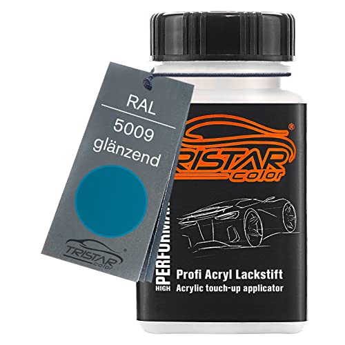 TRISTARcolor RAL 5009 Azurblau glänzend Lackstift 50 ml schnelltrocknend von TRISTARcolor