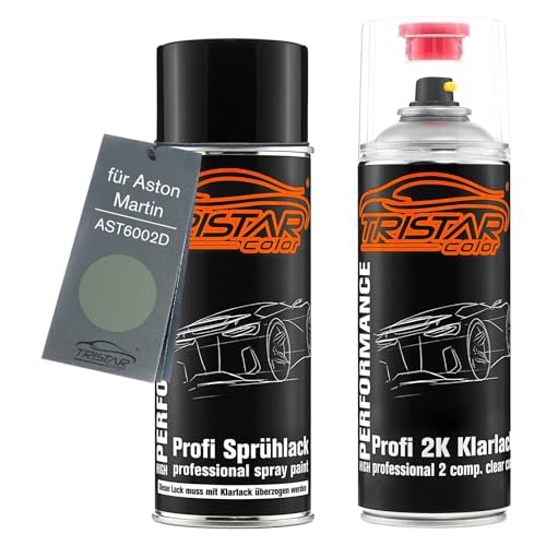 TRISTARcolor Autolack 2K Spraydosen Set für Aston Martin AST6002D Arden Green Perl Metallic Basislack 2 Komponenten Klarlack Sprühdose TRISTARcolor Autolack 2K Spraydosen Set für Aston Martin AST6002D Arden Green Perl Metallic Basislack 2 Komponenten Klarlack Sprühdose von TRISTARcolor