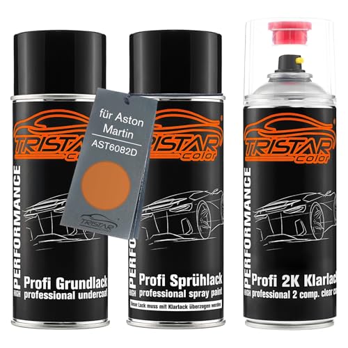 TRISTARcolor Autolack 2K Spraydosen Set für Aston Martin AST6082D Cosmos Orange Perl X. Grundlack Basislack 2 Komponenten Klarlack Sprühdose TRISTARcolor Autolack 2K Spraydosen Set für Aston Martin AST6082D Cosmos Orange Perl X. Grundlack Basislack 2 Komponenten Klarlack Sprühdose von TRISTARcolor