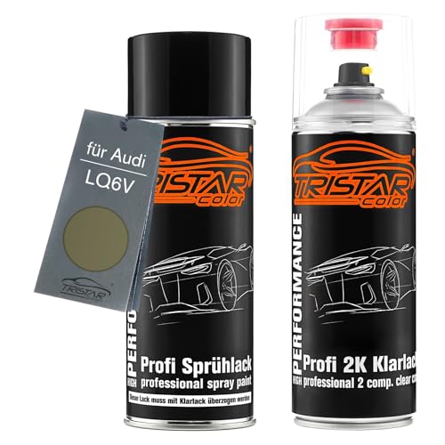 TRISTARcolor Autolack 2K Spraydosen Set für Audi LQ6V Moss Green Metallic Basislack 2 Komponenten Klarlack Sprühdose TRISTARcolor Autolack 2K Spraydosen Set für Audi LQ6V Moss Green Metallic Basislack 2 Komponenten Klarlack Sprühdose von TRISTARcolor