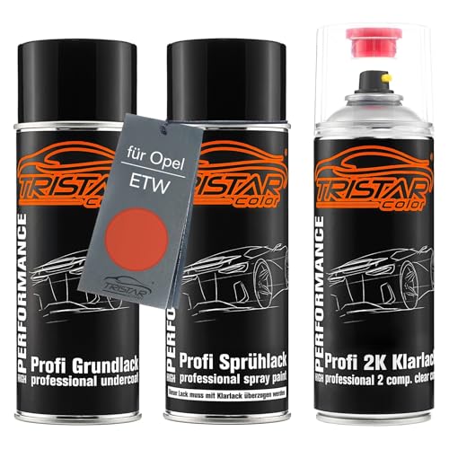 TRISTARcolor Autolack 2K Spraydosen Set für Opel ETW Orange Kanyon Perl Metallic X. Grundlack Basislack 2 Komponenten Klarlack Sprühdose TRISTARcolor Autolack 2K Spraydosen Set für Opel ETW Orange Kanyon Perl Metallic X. Grundlack Basislack 2 Komponenten Klarlack Sprühdose von TRISTARcolor
