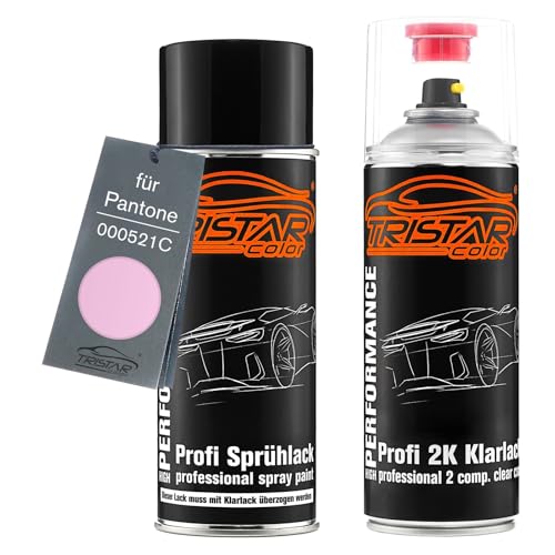 TRISTARcolor Autolack 2K Spraydosen Set für Pantone 000521C 0521C Magenta Basislack 2 Komponenten Klarlack Sprühdose TRISTARcolor Autolack 2K Spraydosen Set für Pantone 000521C 0521C Magenta Basislack 2 Komponenten Klarlack Sprühdose von TRISTARcolor