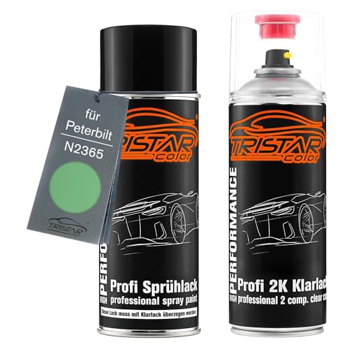 TRISTARcolor Autolack 2K Spraydosen Set für Peterbilt N2365 Emerald Green Metallic Basislack 2 Komponenten Klarlack Sprühdose TRISTARcolor Autolack 2K Spraydosen Set für Peterbilt N2365 Emerald Green Metallic Basislack 2 Komponenten Klarlack Sprühdose von TRISTARcolor