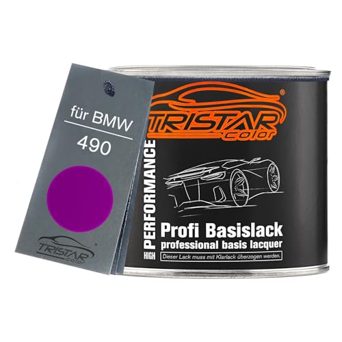 TRISTARcolor Autolack Dose spritzfertig für BMW 490 Pink Metallic Basislack 0,5L von TRISTARcolor