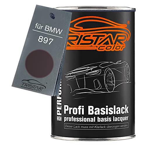 TRISTARcolor Autolack Dose spritzfertig für BMW 897 Turmalinviolett Metallic Basislack 1,0 Liter 1000ml von TRISTARcolor